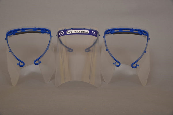 Pack of 10 - Unisex Face Shields with Eye and Head Protection - Anti-Splash Facial Cover